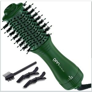 DAN Hot Air Oval Blow Dryer Brush & Volumizer 3 Heat/Speed Settings GREEN New